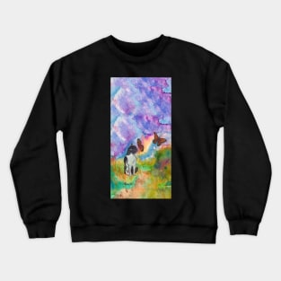 Cat & Monarchs Crewneck Sweatshirt